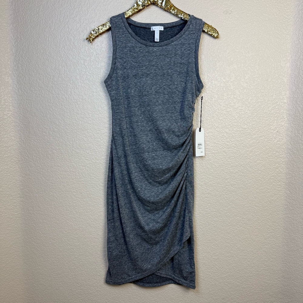 Leith • Ruched Side Cinched Gather Dress